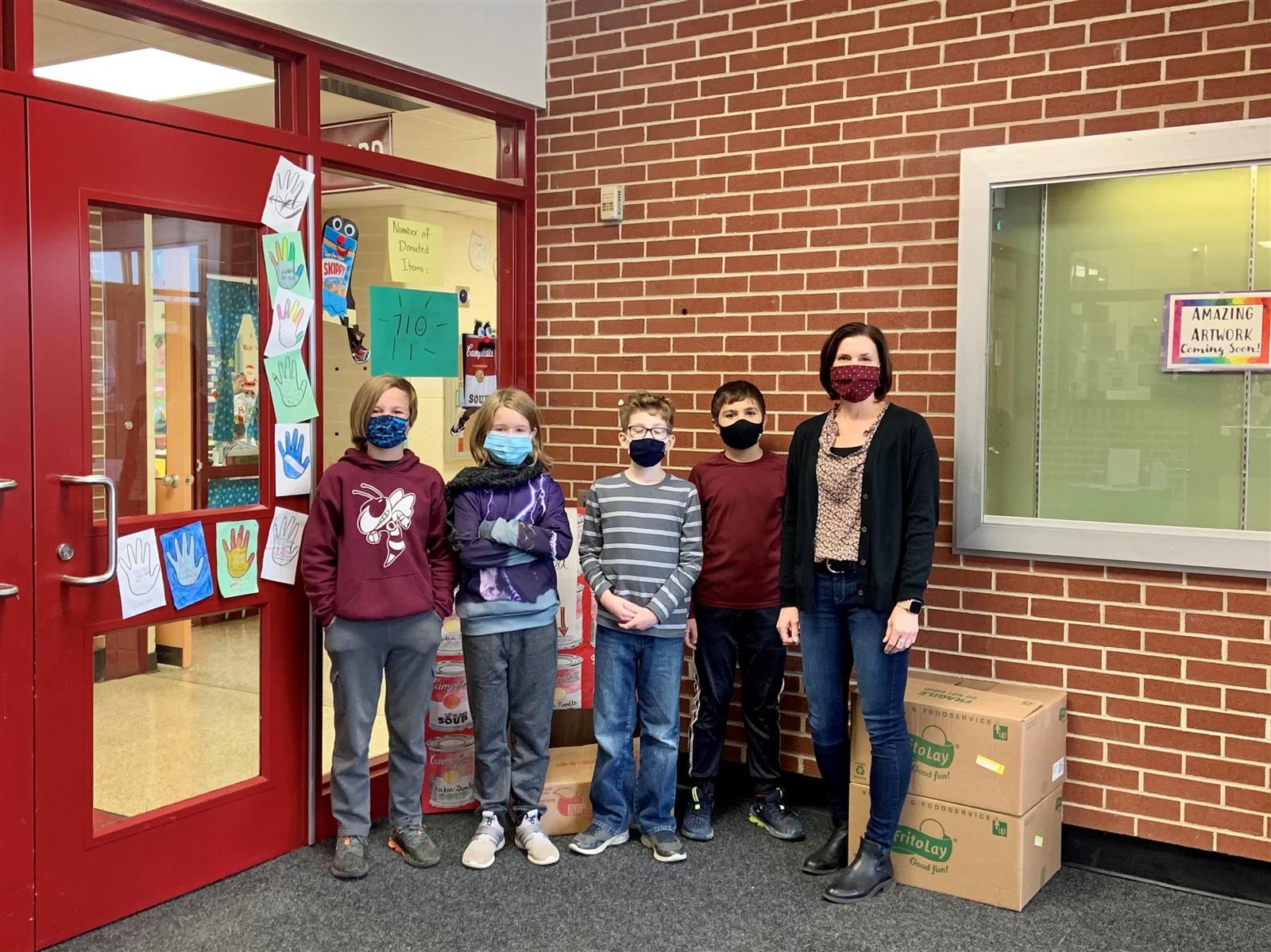  .Nottingham students collected 710 food items and donated to the  Community Food Box Program
